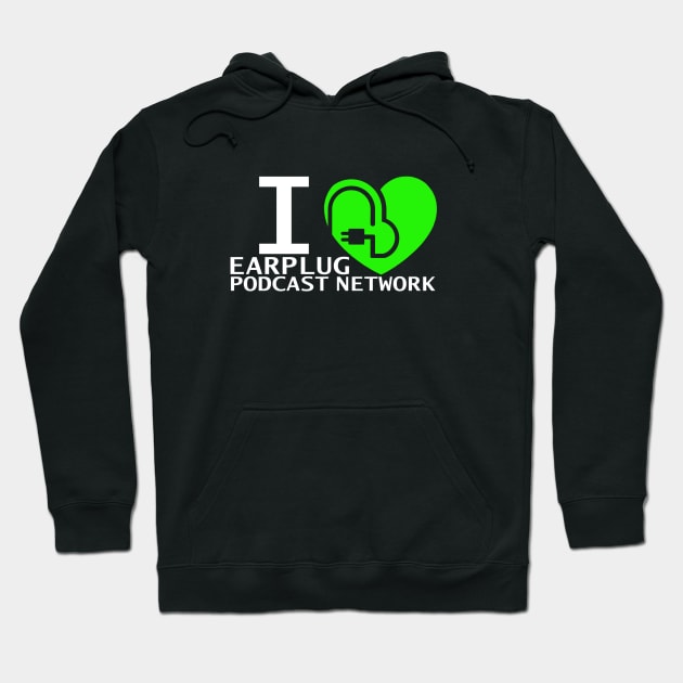 I Heart Earplug Podcast Network Hoodie by EarplugPodcastNetwork